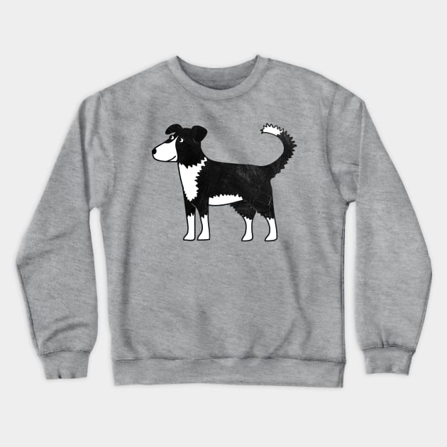 Border Collie Cartoon Dog Art Crewneck Sweatshirt by NicSquirrell